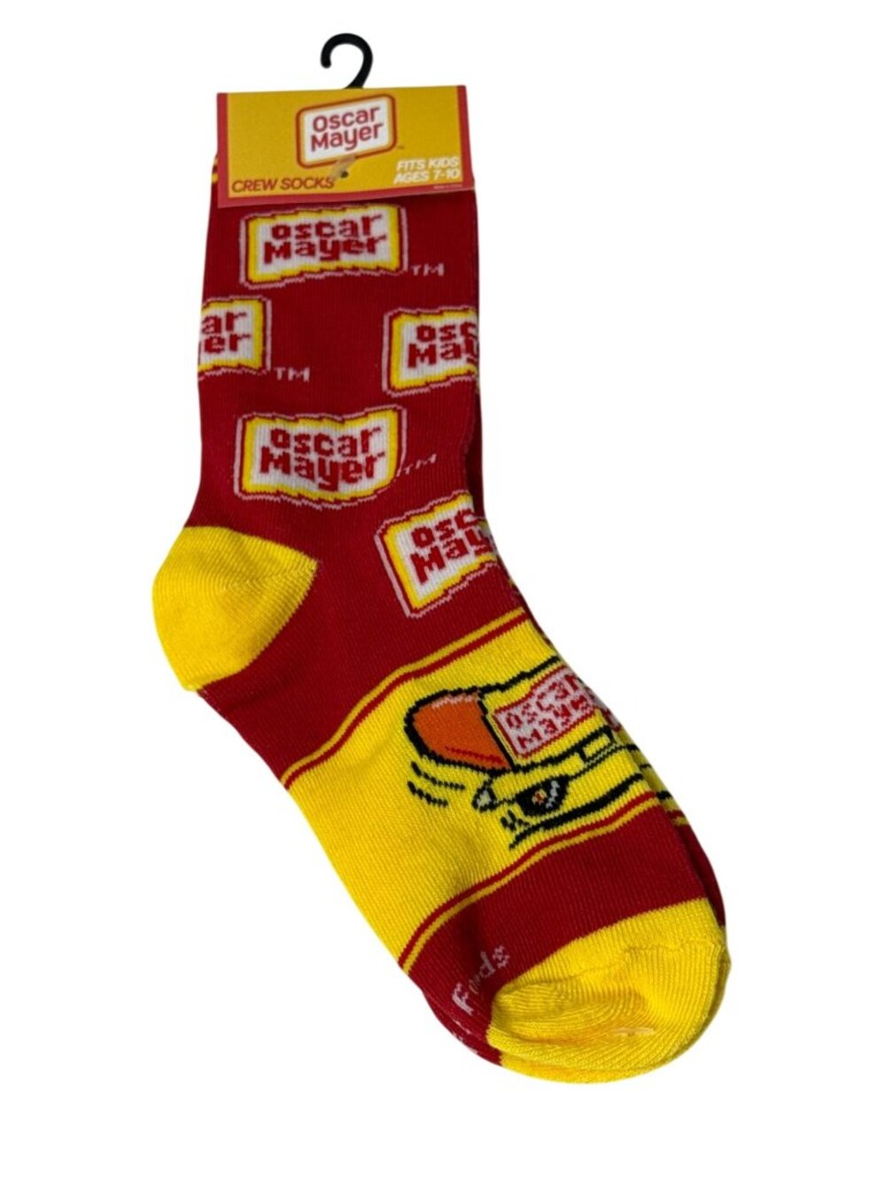 Oscar Mayer Hot Dog Novelty Kids Crew Socks New